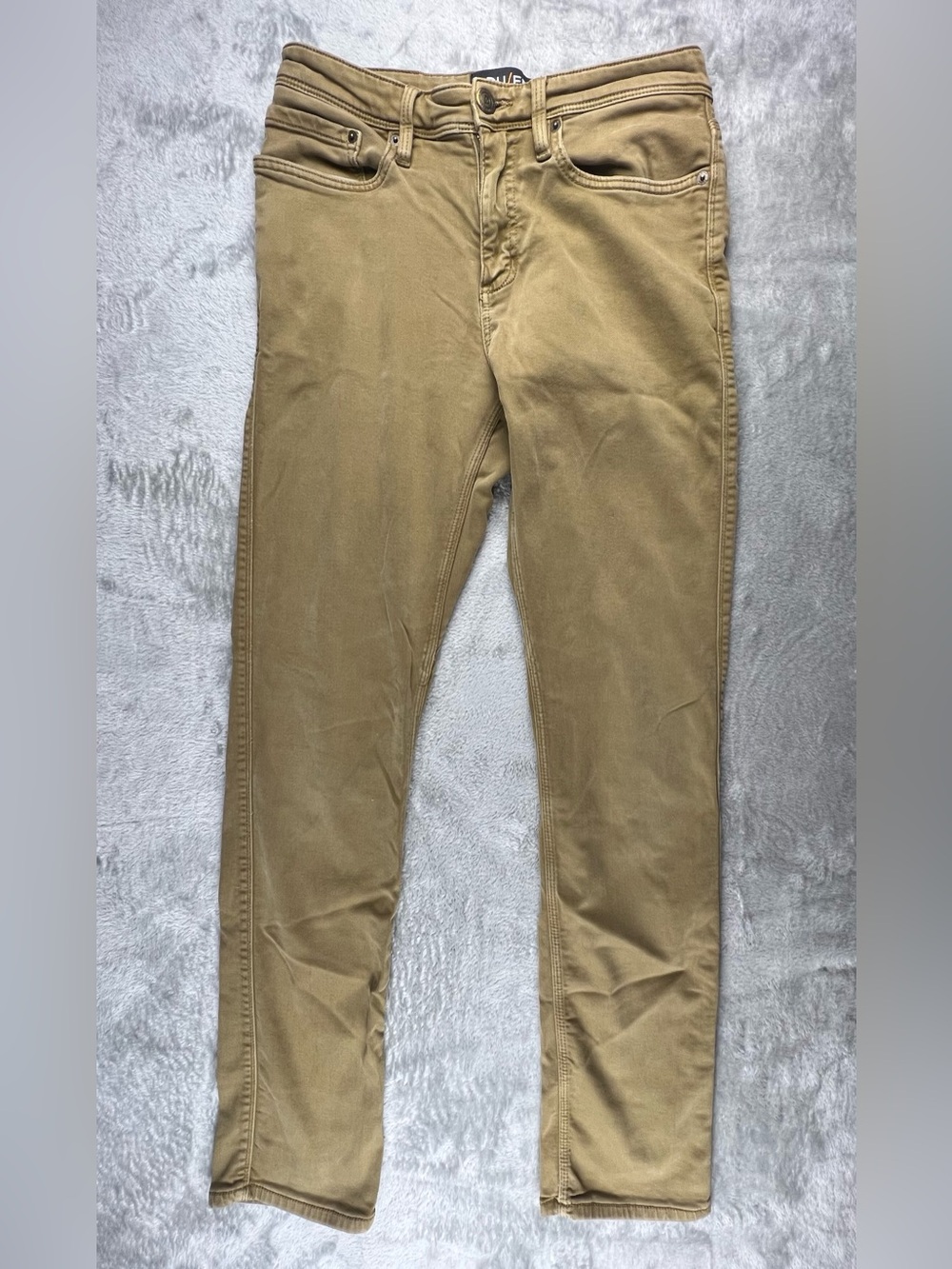 DU/ER No Sweat N2X Relaxed Taper Pants Stretch 30x34 Mens Brown Beige Chino DUER